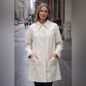 Puget Sounder Vintage EUC All Weather 
Coat Union Made Cream Mod Jacket
Lg/exlg